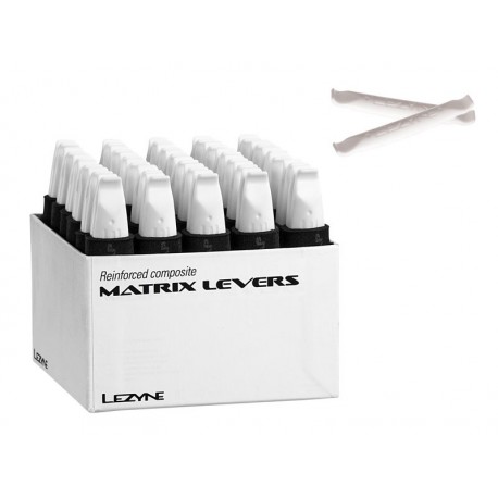 Łyżki do opon LEZYNE MATRIX LEVEL BOX pudełko 30 x 2szt. białe
