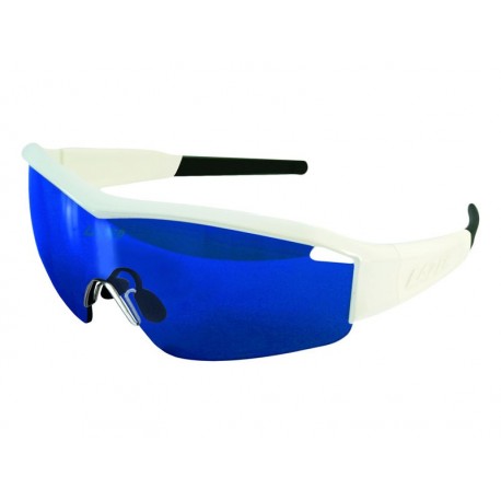 Okulary LAZER SOLID STATE1 Gloss White Smoke-Blue REVO, Yellow-Blue Mirror, Clear