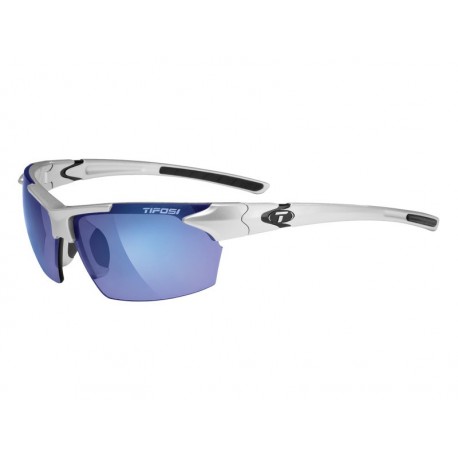 Okulary TIFOSI JET metallic silver 1szkło Smoke Blue 15,4 transmisja światła