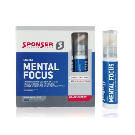 Zestaw SPONSER MENTAL FOCUS pudełko ampułki 5szt. x 25ml + 10 tabletek